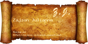 Zajzon Julianna névjegykártya